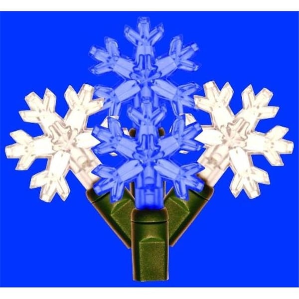 Forever Bright Kellogg Plastics 524115 1.25 in. Holiday & Christmas Indoor & Outdoor LED- Blue & Pure White - Snowflake 524115 - main